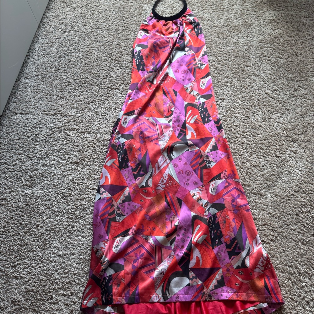 Emilio Pucci Red and Pink Maxi Dress gown